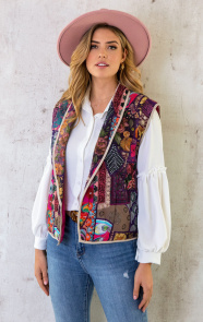 The Musthaves Patchwork Gilet Multicolor