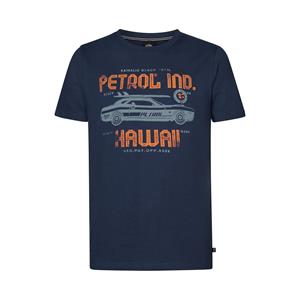 Petrol industries T-shirt met ronde hals en print
