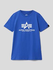 Alpha industries T-shirt met labelprint, model 'Basic'
