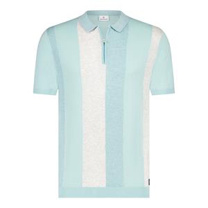 Blue Industry Ritssluiting melange polo