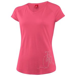 Löffler  Women's Printshirt Bicycle Merino-Tencel - Merinoshirt, roze