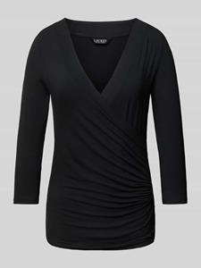 Lauren Ralph Lauren Shirt met lange mouwen in wikkellook, model 'ALAYJA'