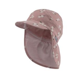 Sterntaler Peaked cap met nekbeschermende bloemen mat roze