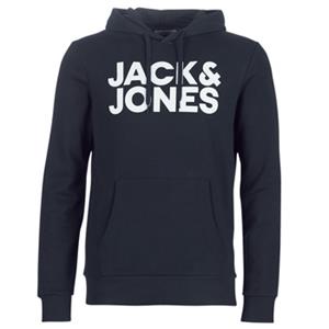 Jack & Jones Kapuzenpullover Herren Hoodie JJECORP Regular Fit Logoprint Sweatshirt mit Kängurutasche