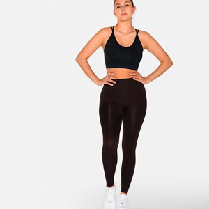 Zebdia Women Seamless Leggings, Kleur: Zwart Bruin