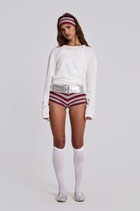Jaded London Isla Stripe Mini Shorts