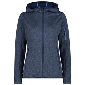 CMP  Women's Jacket Fix Hood Knitted + Mesh - Fleecevest, blauw