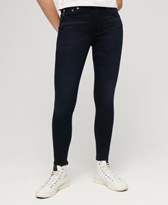 Superdry Vrouwen Vintage Skinny Jeans van Biologisch Katoen met Middelhoge Taille Zwart