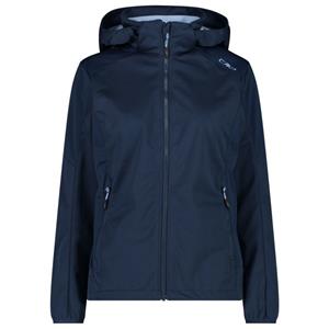 CMP  Women's Jacquard Softshell Jacket Zip Hood - Softshelljack, blauw