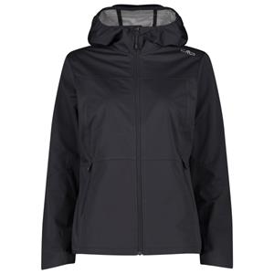 CMP  Women's Extralight Softshell Jacket w/ Fix Hood - Softshelljack, zwart/grijs