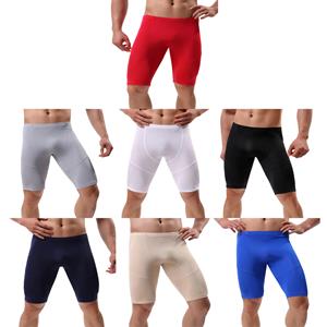 IEFiEL Heren effen kleur elastische tailleband ademend rekbaar knielengte shorts sportshorts voor fitness joggen training