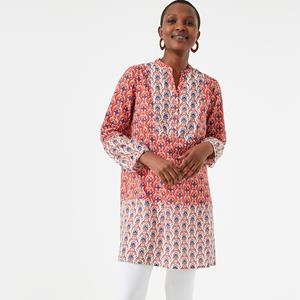 ANNE WEYBURN Blouse, tunieklengte, bloemenprint, tuniekhals