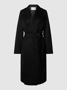Selected Femme Lange jas met strikceintuur, model 'ROSA'