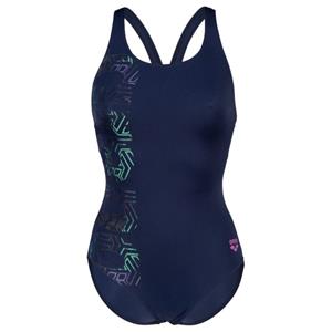 Arena  Women's Kikko Pro Swimsuit V Back Graphic - Badpak, blauw