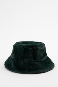 Sissy-Boy Donkergroene Faux Fur Bucket Hat