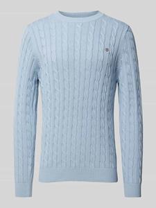 Gant Gebreide pullover met kabelpatroon