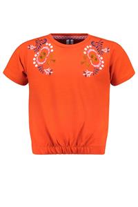 B.Nosy Meisjes t-shirt - Sara - Orange glo