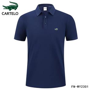CARTELO Borduren 2024 Zomer Nieuw Poloshirt Heren Korte Mouw Ademend Top Business Casual Polo-shirt voor Heren
