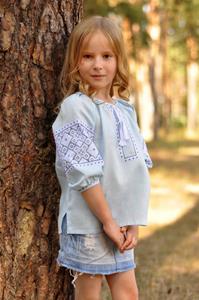 Ethno Этническая детская Сорочка с вышивкой, Рубашка украинская с вышивкой, Народная вышиванка для девочки, Вышива