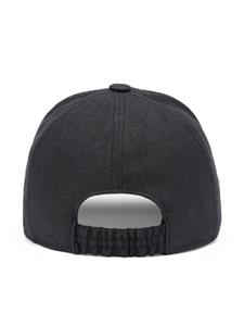 Billionaire logo-appliqué linen baseball cap - Zwart