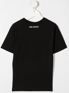 Neil Barrett Kids T-shirt met bliksemflitsprint - Zwart