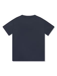 Emporio Armani Kids logo-tape jersey T-shirt - Blauw