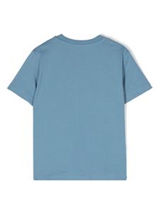 Fay Kids Katoenen T-shirt met logoprint - Blauw