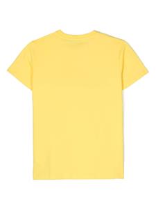 Moschino Kids T-shirt met teddybeerprint - Geel