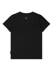 Philipp Plein Junior T-shirt verfraaid met kristallen - Zwart