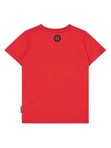Philipp Plein T-shirt verfraaid met kristallen - Rood