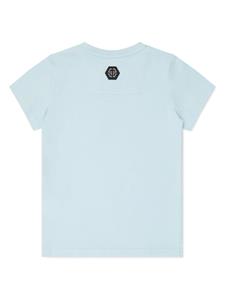 Philipp Plein Junior T-shirt met tijgerprint - Blauw