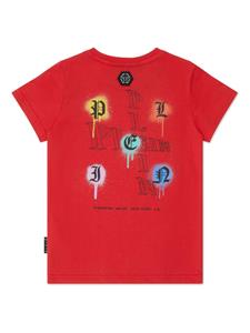 Philipp Plein Katoenen T-shirt met print - Rood