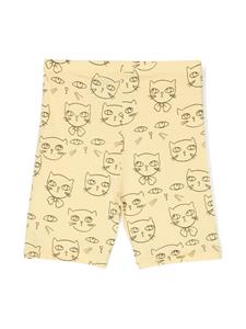 Mini Rodini Cathletes printed shorts - Geel