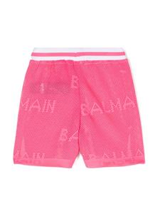 Balmain Kids Shorts met logopatch - Roze