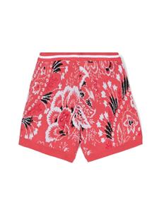 ETRO KIDS Katoenen shorts met paisley-print - Rood