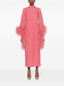 Taller Marmo Mini-jurk met veren afwerking - Roze
