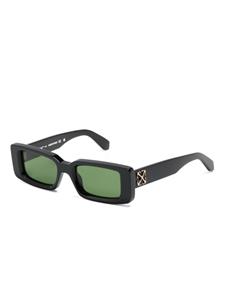 Off-White Arthur zonnebril met rechthoekig montuur - Zwart