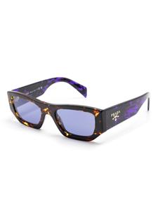 Prada Eyewear Zonnebril met rechthoekig montuur en schildpadschild design - Bruin