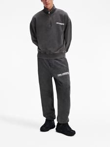 Karl Lagerfeld Sweater met halve rits - Grijs
