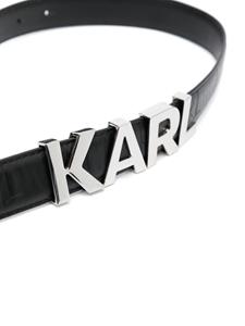 Karl Lagerfeld Leren riem - Zwart