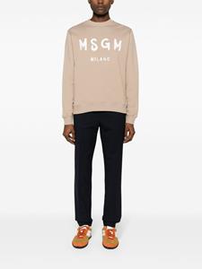 MSGM Sweater met logoprint - Beige