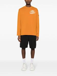 Moncler Sweater met logoprint - Oranje