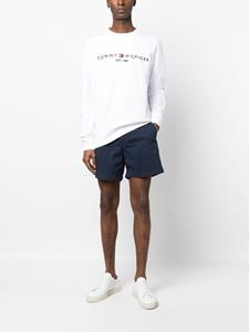 Tommy Hilfiger Sweater met geborduurd logo - Wit