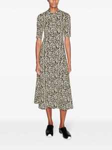 Rosetta Getty Midi-jurk met abstracte print - Zwart