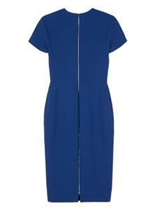 Victoria Beckham Midi-jurk met ronde hals - Blauw