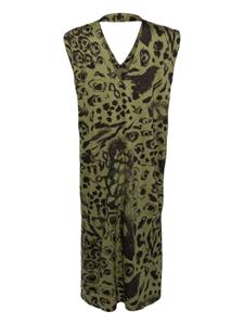 Bimba y Lola Midi-jurk met dierenprint - Groen
