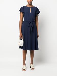 Lauren Ralph Lauren Midi-jurk met ceintuur - Blauw