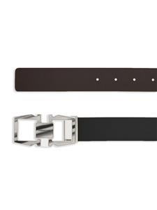 Ferragamo Reversible and adjustable Gancini belt - Zwart