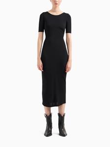 Armani Exchange Midi-jurk verfraaid met draai - Zwart