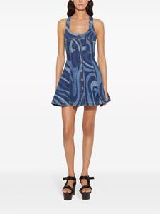 PUCCI Denim mini-jurk met Marmo-print - Blauw